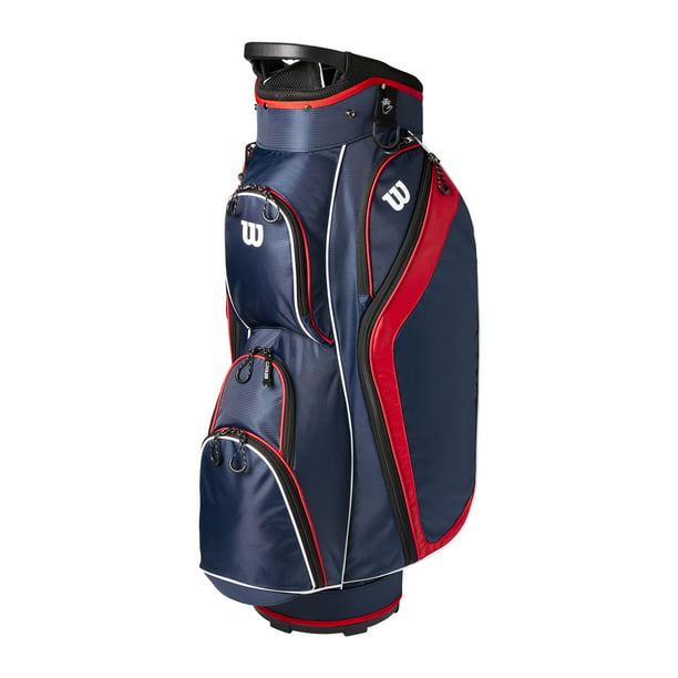 Wilson W Tour Cart Golf Bag, 14 Way Divider, Navy/Red/White - Walmart.com