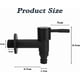 thumbnail image 3 of Stainless Steel Wall Mounted Garden Faucet - 1 Piece Wall Mounted Washer Faucet, G1/2 Inch Balcony, Bathroom, Kitchen, Garden Washer Faucet (Black), 3 of 5