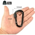 thumbnail image 3 of Paquete de 10 mosquetones con cerradura, hebilla de puerta de aluminio para acampar, pescar, senderismo y llavero, negro, 3 of 5