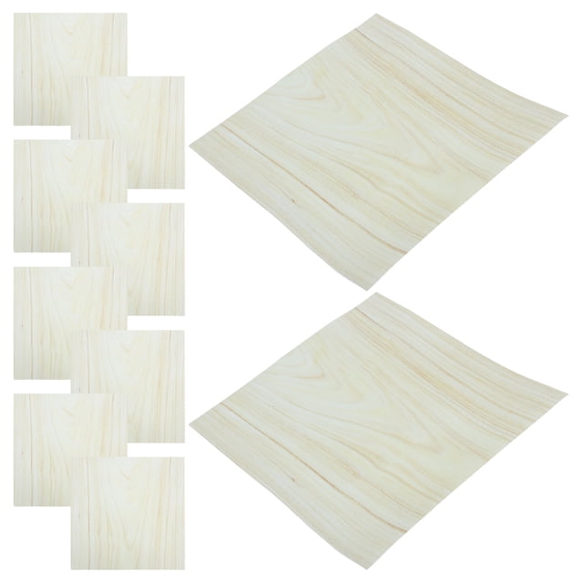 FELTECHELECTR 10Ud Pegatinas Decorativas De Madera Adhesivas Para Pared Con Cuadrado Para Cocina Y