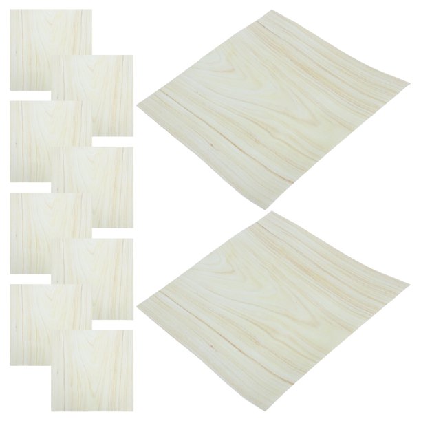 FELTECHELECTR 10Ud Pegatinas Decorativas De Madera Adhesivas Para Pared Con Cuadrado Para Cocina Y