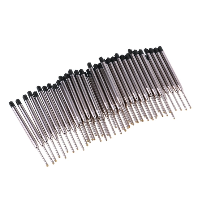 TISHITA 50x Ballpoint Pen Refills Smooth Writing for Kids Adult Study Black