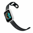 thumbnail image 3 of Montre Fréquence Cardiaque Tension Artérielle Rappel de message Intelligent Montre Intelligente; Montre Rappel de Massage Compatible Bluetooth 4.0 Montre de Mise en Forme, Montre, Argent Noir, 3 of 9