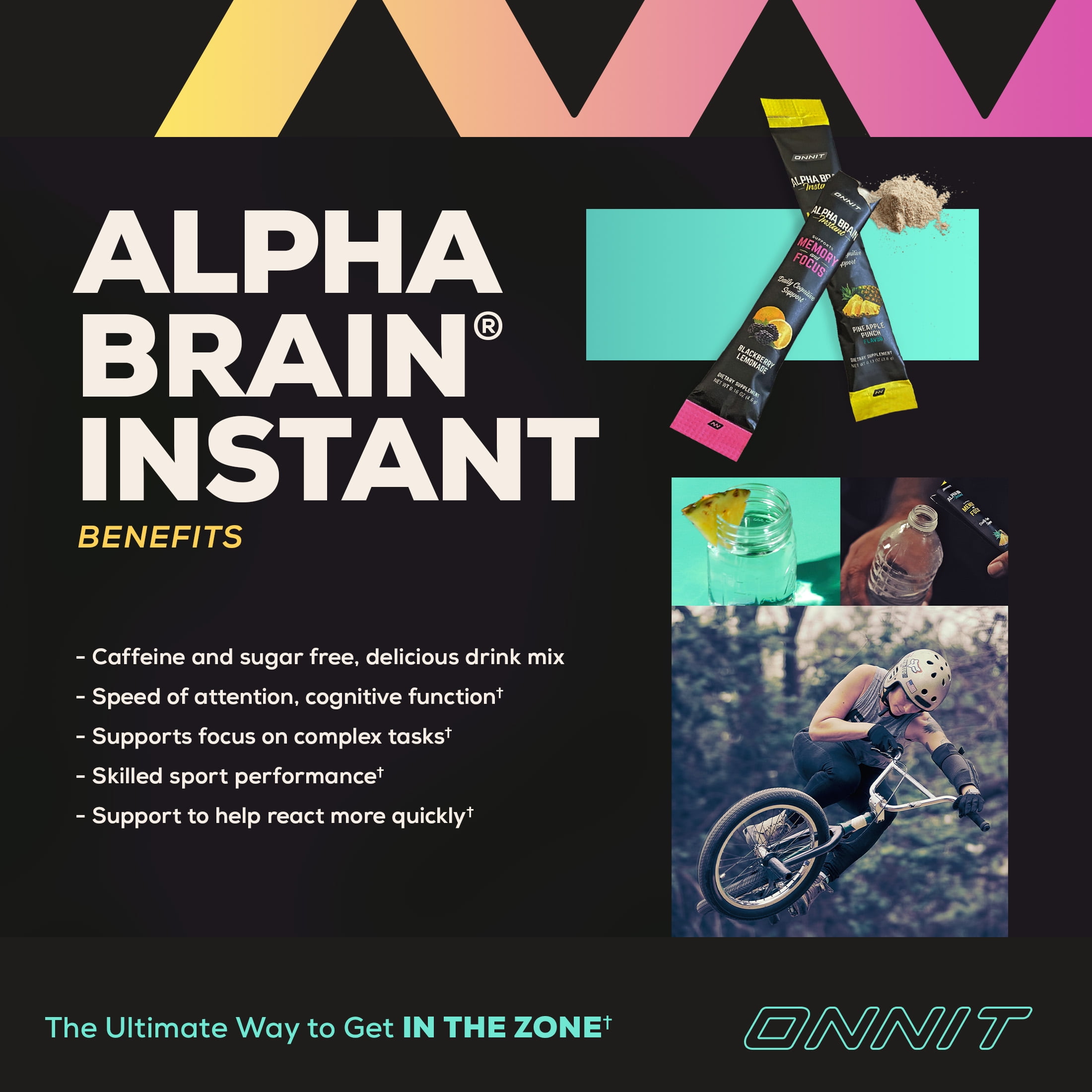 Alpha Brain Instant, Memory & Focus, Peach , 3.8 oz (108 g), Onnit