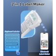 thumbnail image 2 of Label Maker Machine with Tape Rechargeable Label Maker Portable QWERTY Keyboard Labeler with Backlit LCD Screen tooth Label Printer LM for Kitchen Office School Organization, 2 of 9