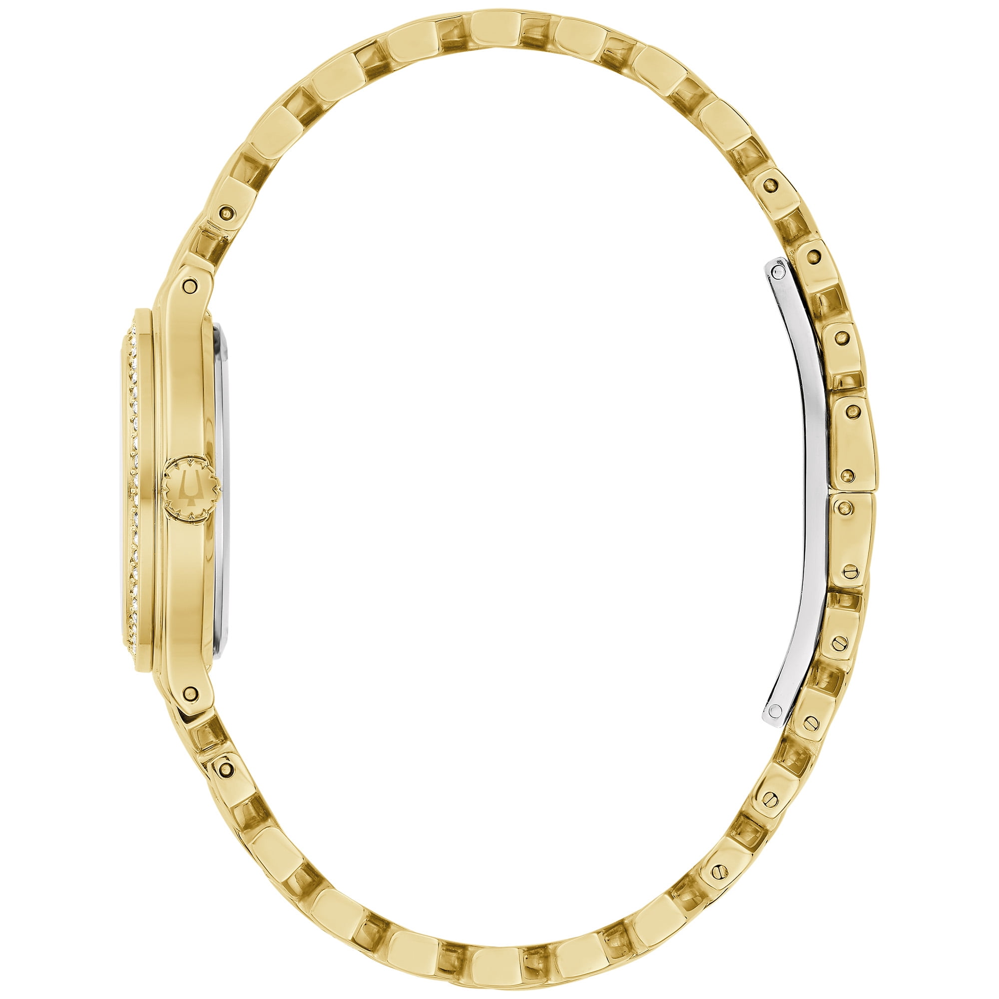 Bulova Women\'s Watch 98L315 Mother of Pearl Dial Gold Steel Crystal Accent Set Bulova Classic Gold Tone Stainless Steel | Mercari main image 2