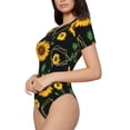 thumbnail image 2 of Naloa Flower (2) Women's Short-Sleeved Onesie, One-Piece Swimsuit for Parties, dates, clubs - XX-Large, 2 of 9