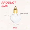 thumbnail image 2 of Uxcell 5 Pcs Collar de Vial, Colgante de Botella de Perfume de Vidrio en Forma de Corazón, Colgante de Urna para Cenizas, Botella Abierta de 26.5 mm, 2 of 6