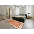 thumbnail image 5 of Ahgly Company Machine Washable Indoor Rectangle Abstract Grapefruit Red Area Rugs, 4' x 6', 5 of 7