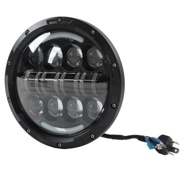 Faro LED para motocicleta de 7 pulgadas, iluminación blanca de 6000K, 3000LM, 12V, 80W, impermeable, Universal