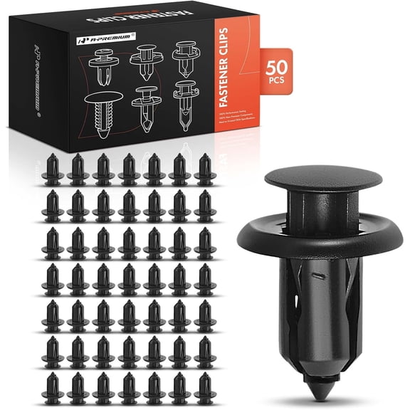 A-Premium 50-Pack Nylon Bumper Cover & Splash Shield Car Retainer Fastener Push Pin Clips Compatible with Mazda CX-5 3 6 CX-9 5 MX-5 Miata CX-3 CX-7 2 Millenia MPV Protege5 - for 10mm
