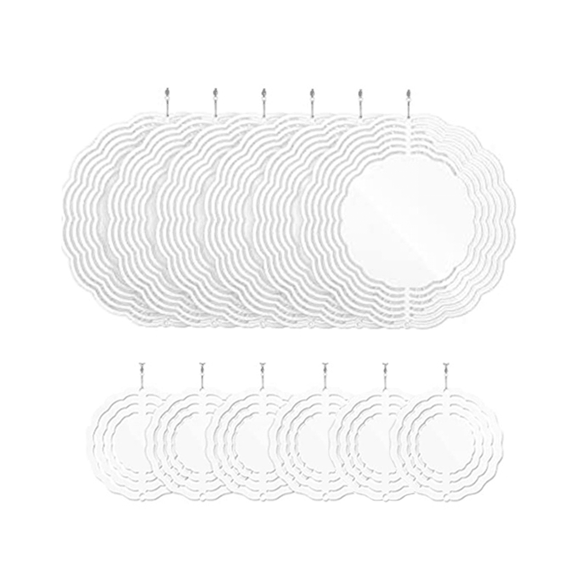 12Pcs Sublimation Wind Spinner Blanks 3D Wind Spinners Hanging Wind