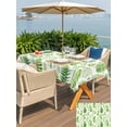 thumbnail image 4 of Spring Leaves Outdoor Tablecloth - 60x84 Inch Rectangle Dining Table Cover, Pastoral Garden Botanical Watercolor Waterproof Outdoor Table Cloth with Umbrella Hole & Zipper for Picnic/Patio/Party, 4 of 7