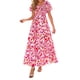 thumbnail image 1 of Vestido PRETTYGARDEN 2025 Boho Floral Maxi con Escote en V Talle S, 1 of 8
