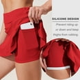 thumbnail image 6 of Ekouaer Tennis Skort for Women High Waisted Athletic Skirts Lightweight Golf Skort with Shorts Pocket Workout Pickleball Cheer Skirt, 6 of 7