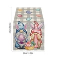 thumbnail image 3 of Moocorvic Easter Table Runner 90 Inches Long Easter Gnomes Rabbit Ears Prints Spring Holiday Party Kitchen Dining Table Decoration, 3 of 6