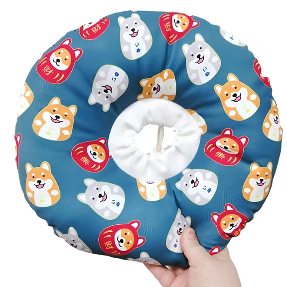 XIRQI Dog Cone Collar Alternative After Surgery, Dog Neck Donut Collar Recovery E Collar for Post Surgery, Soft Dog Cone for Small Medium Puppies Cats - Blue