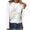 thumbnail image 1 of Pompotops T-shirt à Manches Longues et Col Rond Imprimé pour Femmes, 1 of 7