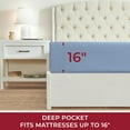 thumbnail image 2 of Mellanni Fitted Sheet, up to 16" Deep Pocket, Around Elastic, 1 Piece Full, Blue Hydrangea, 2 of 7