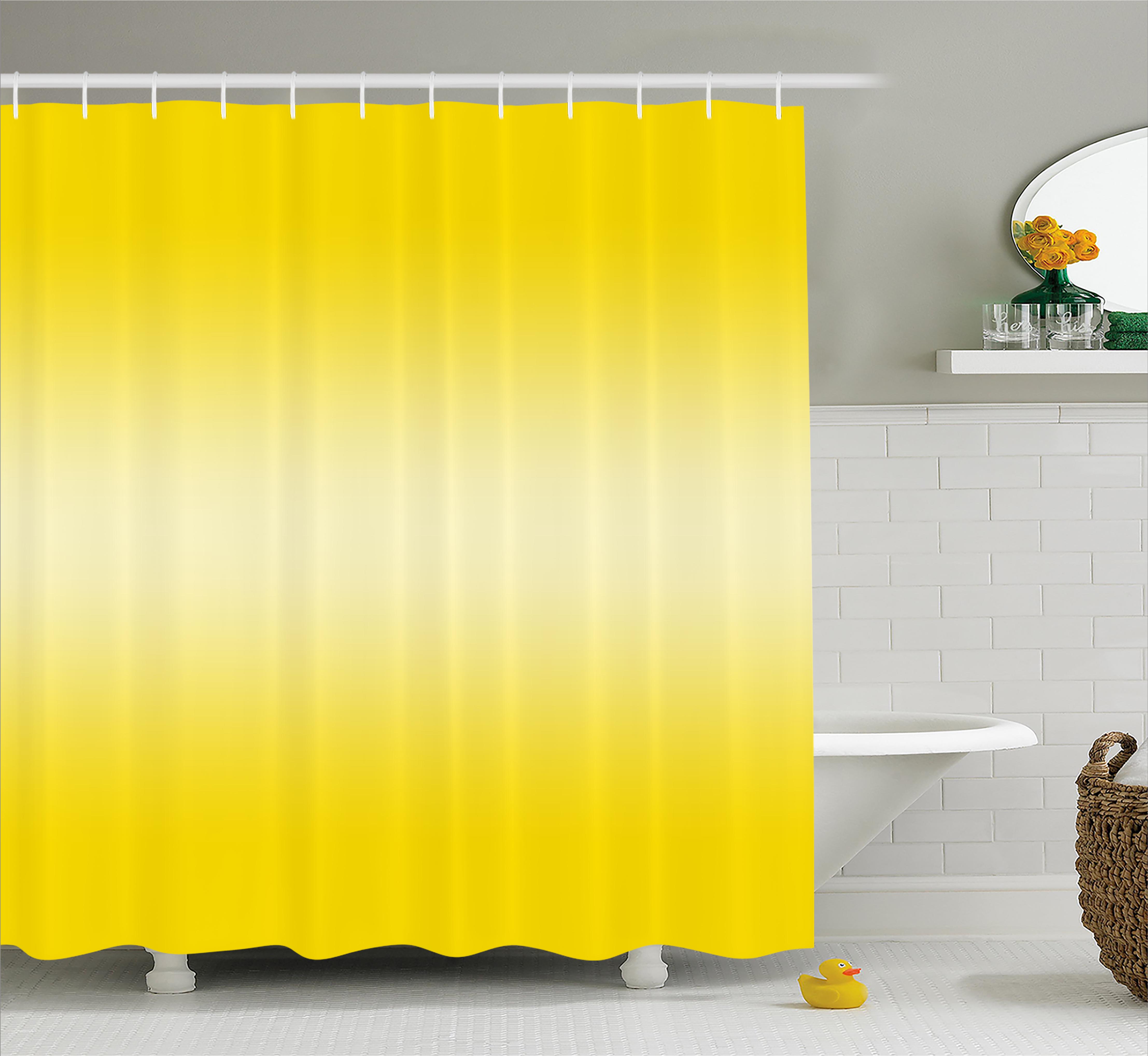 Ombre Shower Curtain, Positive Summer Beach Heat Sun Inspired Modern Digital Design Room