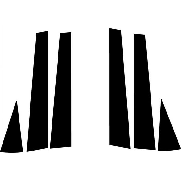 Rvinyl Pillar Post Window Trim Compatible with Chevrolet Impala 2000-2005 - Aluminum (Brushed Black)