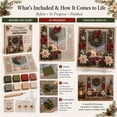 thumbnail image 5 of 3D Christmas Fabric Poke Art Kit, DIY Craft Kit for Adults & Beginner，E | Handmade Christmas 3D Fabric Poke Art Kit, Holiday Home Decor, Vintage Holiday Handmade Decoration, Christmas Home Ornament, 5 of 9