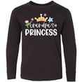 thumbnail image 3 of Inktastic Grandpa's Princess Crown and Flowers Long Sleeve Youth T-Shirt, 3 of 5