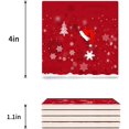 thumbnail image 3 of FMSHPON Merry Christmas Set of 6 Coaster for Drinks, Absorbent Ceramic Stone Coasters Cup Mat with Cork Base for Home Kitchen Room Coffee Table Bar Decor, 3 of 4