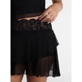 thumbnail image 4 of No Boundaries Lace Trim Mesh Mini Skort, Women’s XXS-XXL, 4 of 5