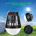 thumbnail image 3 of Lámpara antimosquitos, trampa para insectos portátil impermeable, 2 en 1 UV solar y USB recargable lámpara antimosquitos para camping para jardín interior y exterior, 3 of 5