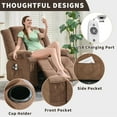 thumbnail image 3 of EuKer Electric Lift Chair for Elderly, Extra Wide Lift Recline with Massage and Heat, Brown, 3 of 8