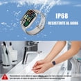 thumbnail image 4 of Reloj Deportivo Inteligente con Bluetooth,2,01 Pulgadas Reloj Inteligente Resistente Al agua con Monitor de Frecuencia Cardíaca para Mujeres y Hombres,Podómetro,Compatible con iOS, Android.(Plateado), 4 of 5