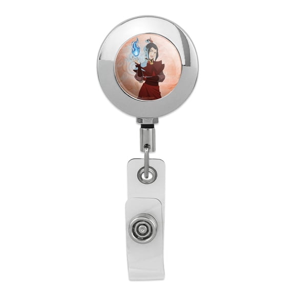 Avatar the Last Airbender Azula Retractable Reel Premium Metal Chrome Badge ID Card Holder Clip