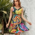 thumbnail image 7 of Rainbow Lollipop Sundress Sleeveless Dress Summer Women Clothes Dress for Women Dresses, 7 of 7
