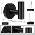thumbnail image 2 of NUAHRHY 8pcs Stainless Steel Bathroom Coat Hook Rustproof Matte Black Towel Hook for Bathroom Kitchen Contemporary Style Wall Mounted, 2 of 11