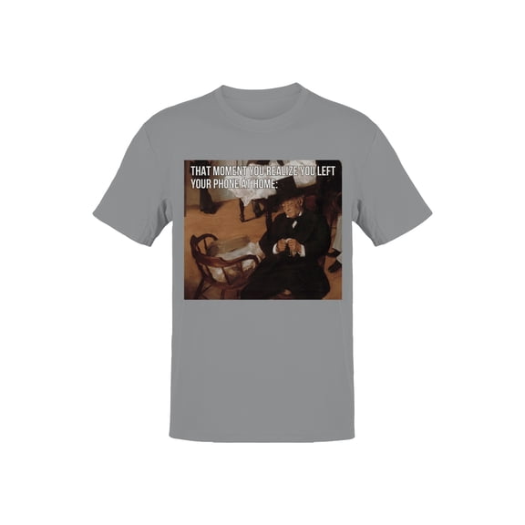 Realization Meme: Phone at Home Men's T-shirt