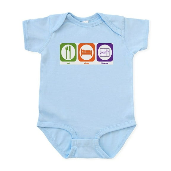 CafePress - Eat Sleep Finance Infant Bodysuit - Baby Light Bodysuit, Size Newborn - 24 Months