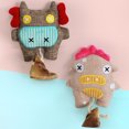 thumbnail image 3 of Dog Squeaky Toy Cartoon: Linen Cute Puppy Teething Toy Dog Tug Toy with Cow Hoof, 3 of 4