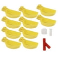 thumbnail image 3 of Automatic 10Pcs Automatic Waterers, Yellow Chicken Drinking Bowl, For Chicken Birds Right, 3 of 8
