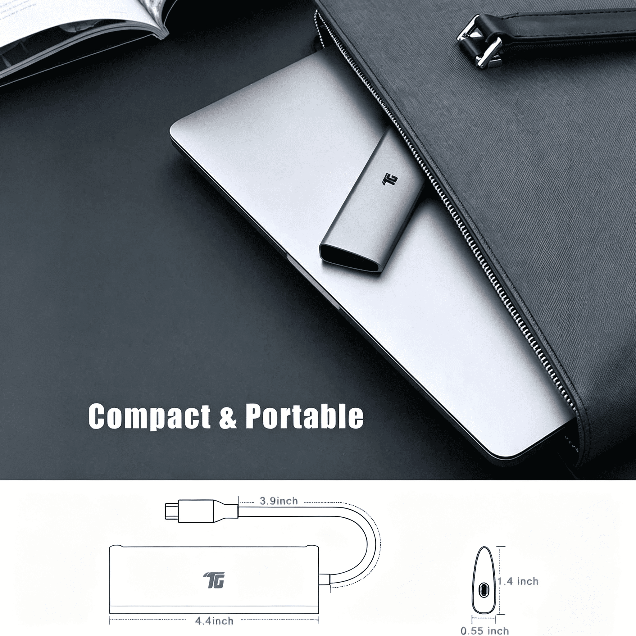 USB C Hub, USB C to 4 USB 3.1 Ports Adapter, USB 3.1 Hub with 10Gbps SuperSpeed for MacBook Pro/Air, iMac, Dell, Chromebook and More Type C Devices