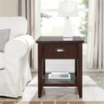 thumbnail image 2 of Leick Furniture Laurent End Table with Locking Drawer in Chocolate Cherry, 2 of 7