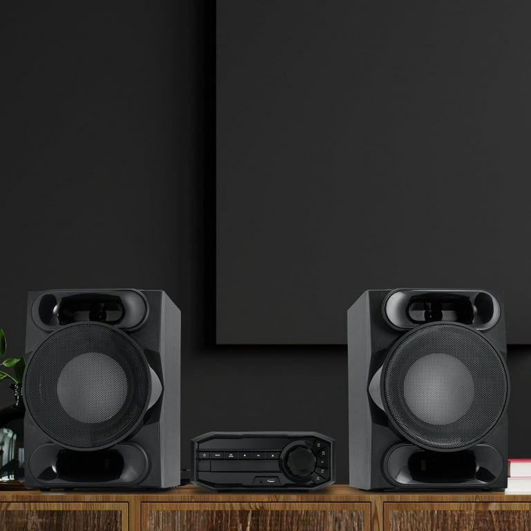 LyxJam Bluetooth Stereo System, CD Player, MP3, USB, Bass Reflex