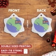 thumbnail image 3 of 3drose, Flag and Map of Costa Rica with Republic of Costa Rica Printed in Both English and Spanish., 3 inch Snowflake Porcelain Ornament, 3 of 7