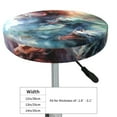 thumbnail image 4 of Balery Ink Style Wave Dragon Round Bar Stool Seat Covers Velvet Fabric Adjustable Protects from Scratches and Stains for 14-17 Inch Chair- 13 inch, 4 of 7