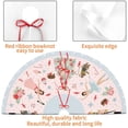 thumbnail image 4 of Pink Nutcracker Sweets 48" Christmas Tree Skirt, Large Tree Mat Base Cover for Xmas Festive Holiday Party Ornaments Decoration, 4 of 6