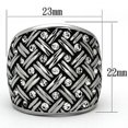 thumbnail image 2 of High polished (no plating) Stainless Steel Ring with Top Grade Crystal in Clear for Women Style TK1007, 2 of 4