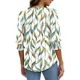 thumbnail image 6 of Fantaslook Blouses for Women Dressy Casual 3/4 Length Sleeve Womens Tops with Smocked Cuffs Fashion Shirts, 6 of 9