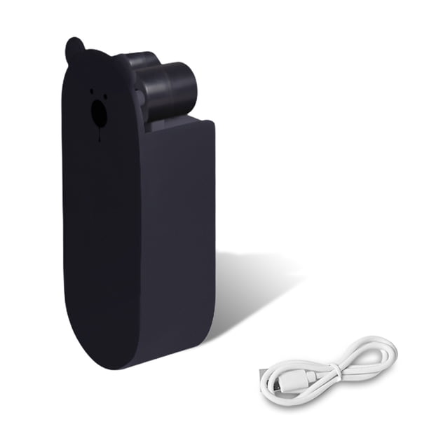 Injueey Pequeño ventilador de escritorio portátil de mano plegable USB de doble cabeza ventiladores de potencia fuerte con de recarga para Electrodomésticos Azul 3000mA Injueey HA012735-02B