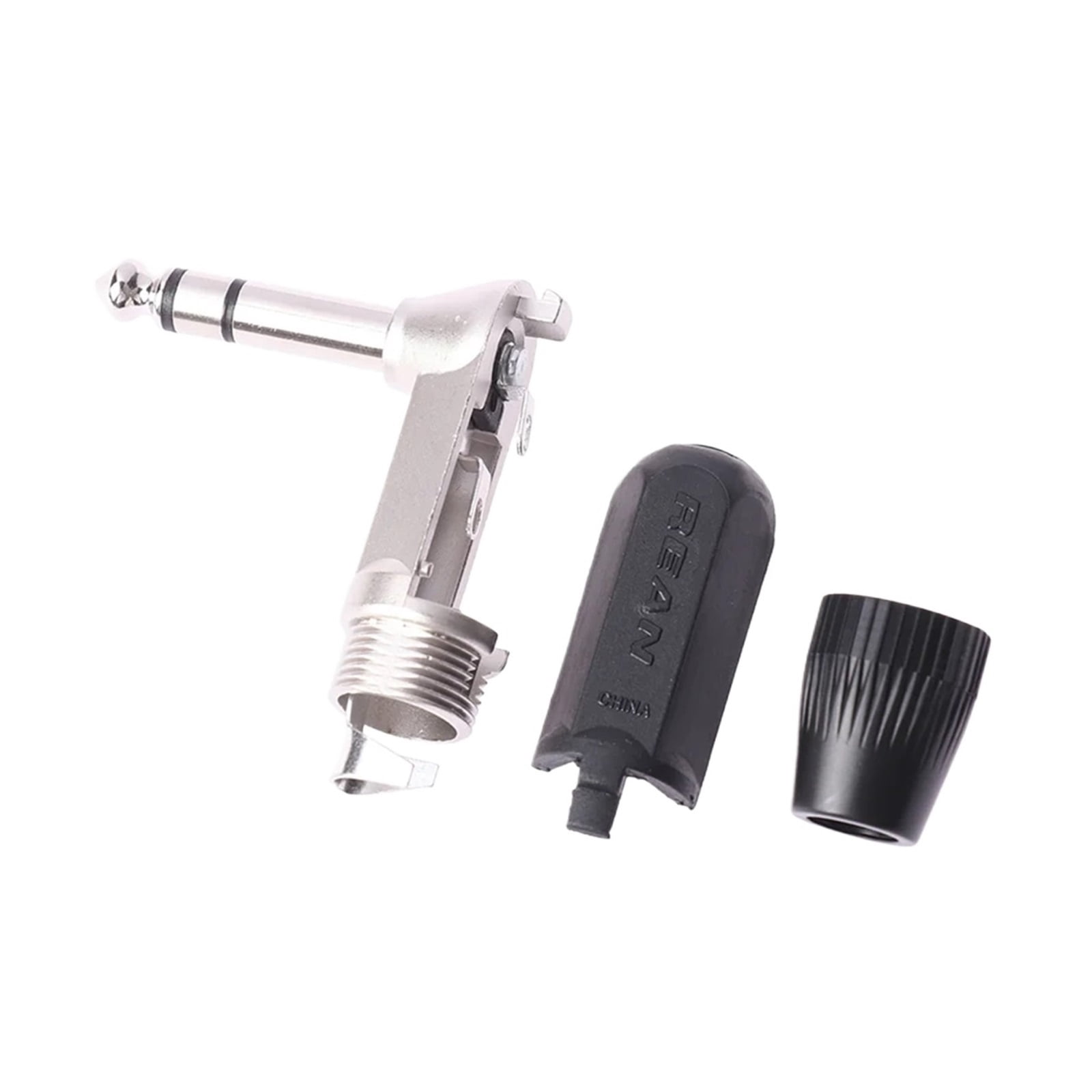 YY30 jack 6.35mm TS TRS 90 ° L-shaped Right Angle Plug Stereo / Mono 2 3 Pole 6.5 1/4 Microphone Guitar Audio NYS207 208