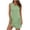 Mint Green, variant on Women's Sleevelee Tank Dress 2025 Summer Casual V Neck Basic Split Mini Tshirt Sundresses Fashion Outfits